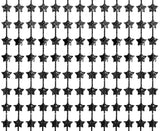 Fransendekorationsvorhang B&C Stars mit Aufdruck, schwarz, 100x200 cm