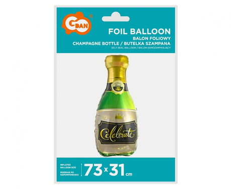 Folienballon "Champagnerflasche", 73x31 cm