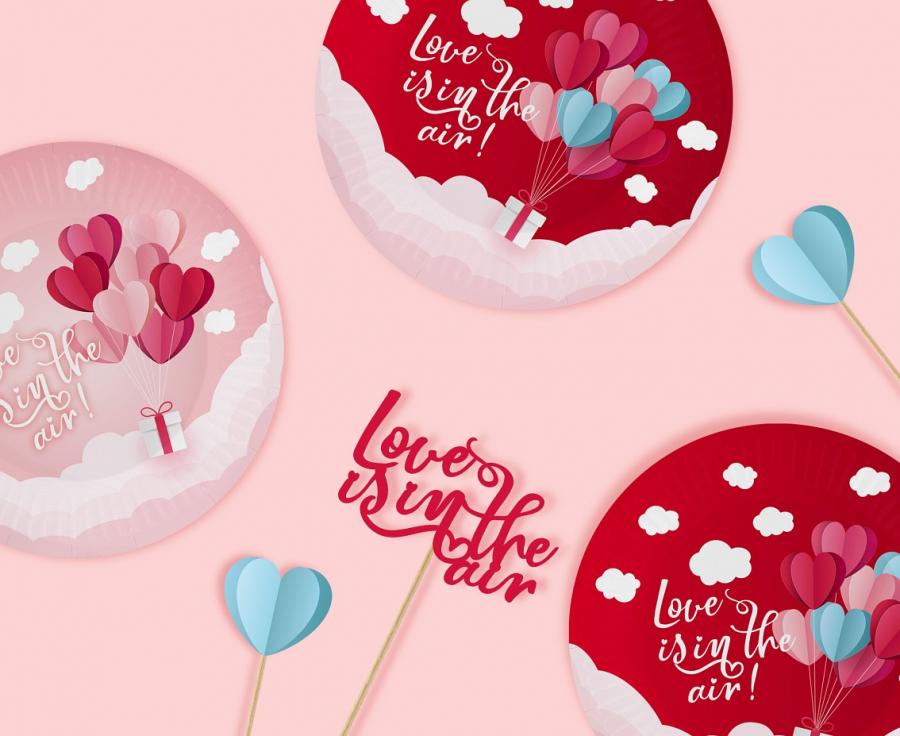 Cake Topper Love is in the air, 10x30 cm