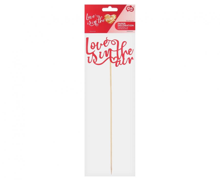 Cake Topper Love is in the air, 10x30 cm