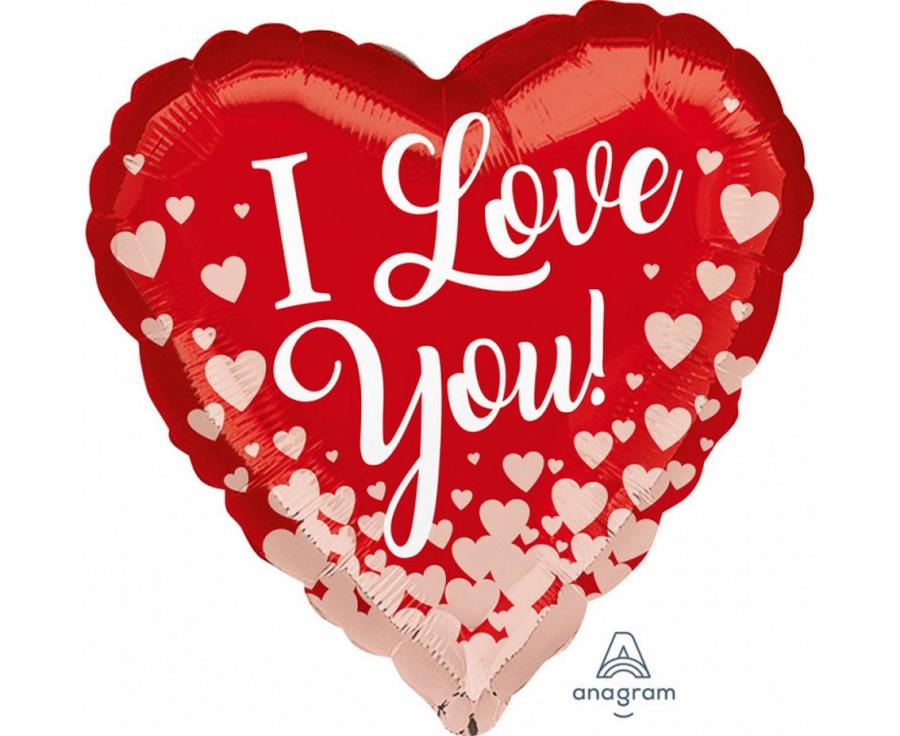 Folienballon 18“ Herz - I love you!