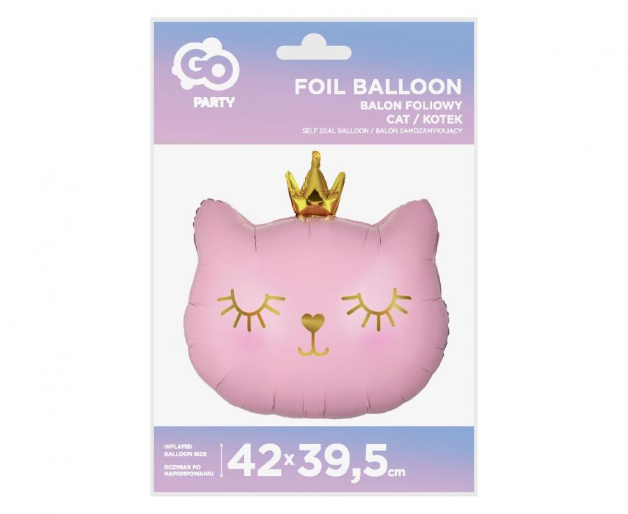 Folienballon Katze, 42x39,5 cm