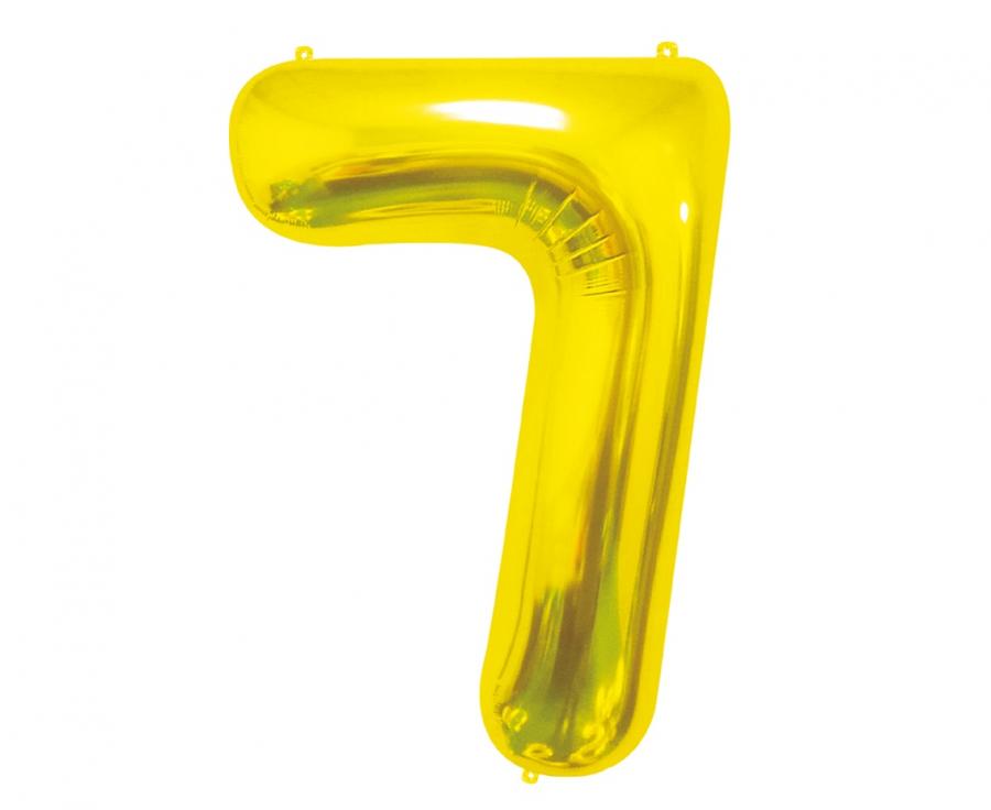 Folienballon Zahl - 7 - 85cm, gold