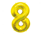 Folienballon Zahl - 8 - 85cm, gold