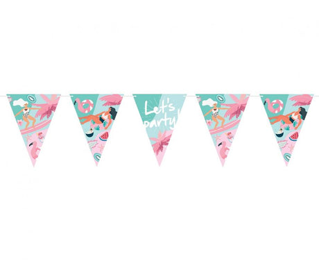 Flaggenbanner „Hawaii Party“, Länge 360cm, 11 Flaggen