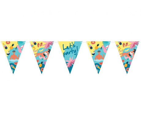 Flaggenbanner „Hawaii Party“, Länge 360cm, 11 Flaggen