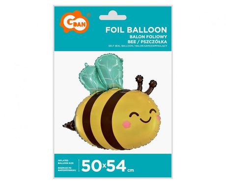Folienballon Biene, 50x54 cm