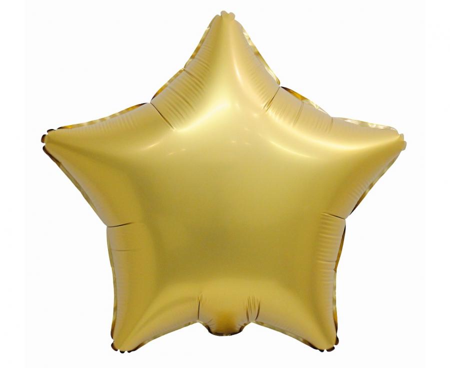 Folienballon Stern, gold - 44cm/19''
