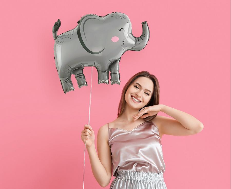Folienballon Elefant, 68x49 cm