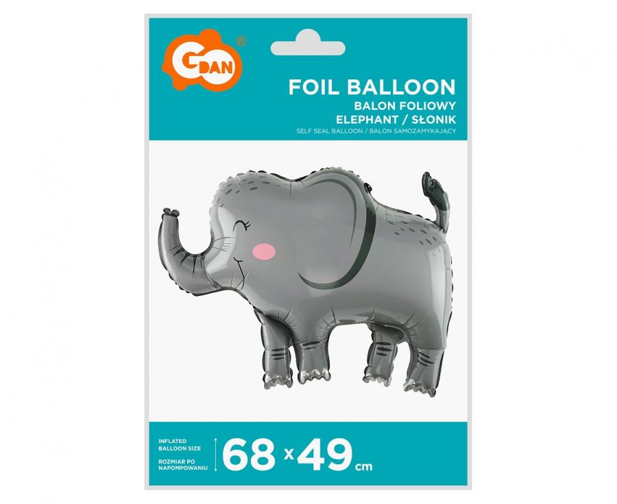 Folienballon Elefant, 68x49 cm