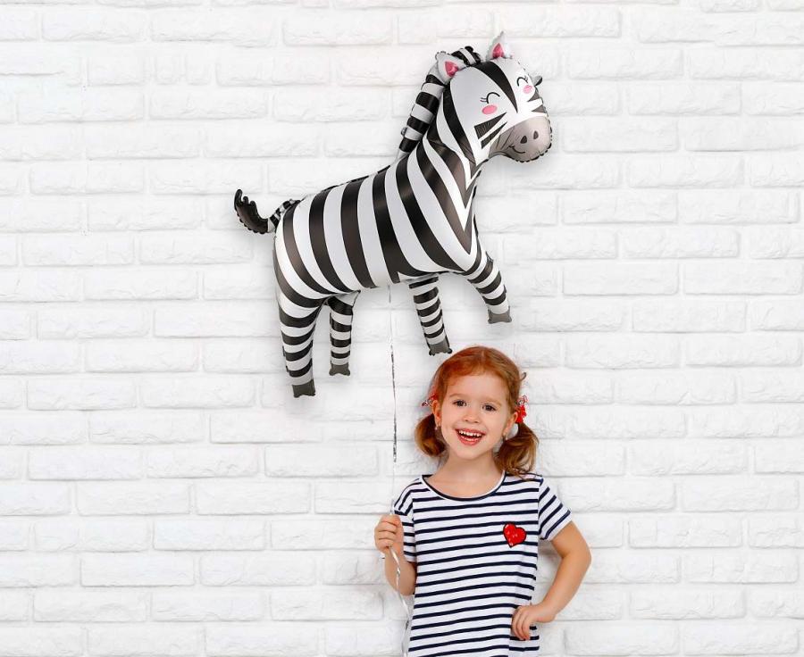 Folienballon Zebra, 80x78 cm