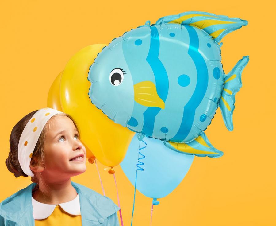 Folienballon Fisch, 47x44 cm