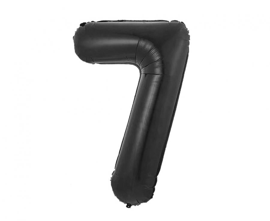 Folienballon Zahl - 7 - 85cm, schwarz