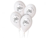 Ballone Mr. & Mrs. 33cm, Pastell White (4 Stk.)
