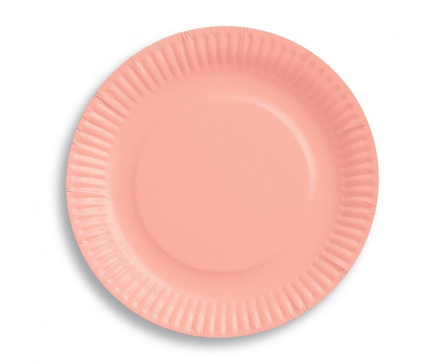 Teller rund 18cm, light Pink (6 Stk.)