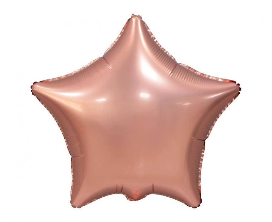 Folienballon Stern, roségold - 44cm/19''