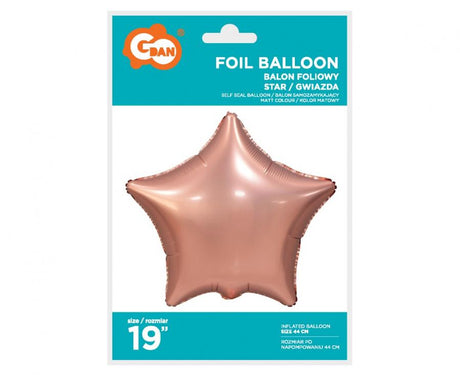 Folienballon Stern, roségold - 44cm/19''