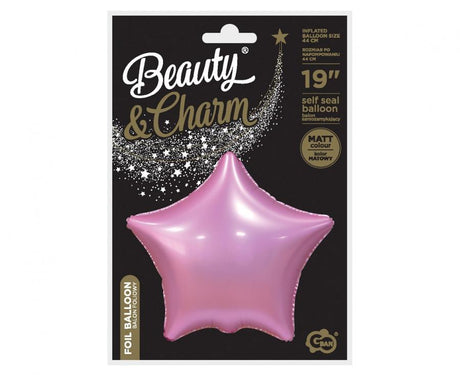 Folienballon Stern, pink - 44cm/19''