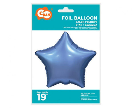 Folienballon Stern, blau/violett - 44cm/19''