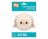 Folienballon Schaf, 43 x 36 cm (Kopf)
