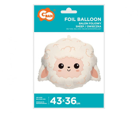 Folienballon Schaf, 43 x 36 cm (Kopf)
