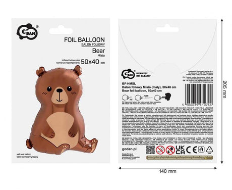 Bär Folienballon, 50x40 cm