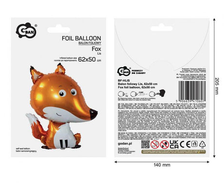 Fuchs Folienballon, 62x50 cm