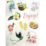 Stickers, Sommer Fun Glitzer Aufkleber Set 3 Bögen