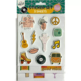 Stickers, Farbe Joke Glitzer-Aufkleber-Set 3 Bögen