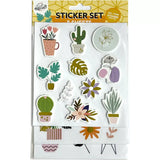 Stickers, Farbe Cactus Pflanzenaufkleber Set 3 Bögen