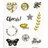 Stickers, Farbe Black Gold Sticker-Set 3 Bögen