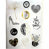 Stickers, Farbe Black Gold Sticker-Set 3 Bögen