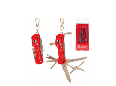 Multi-Tool mit LED Licht rot Mountain Tool