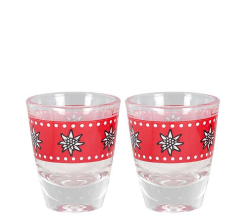 Schnapsglas Edelweissband