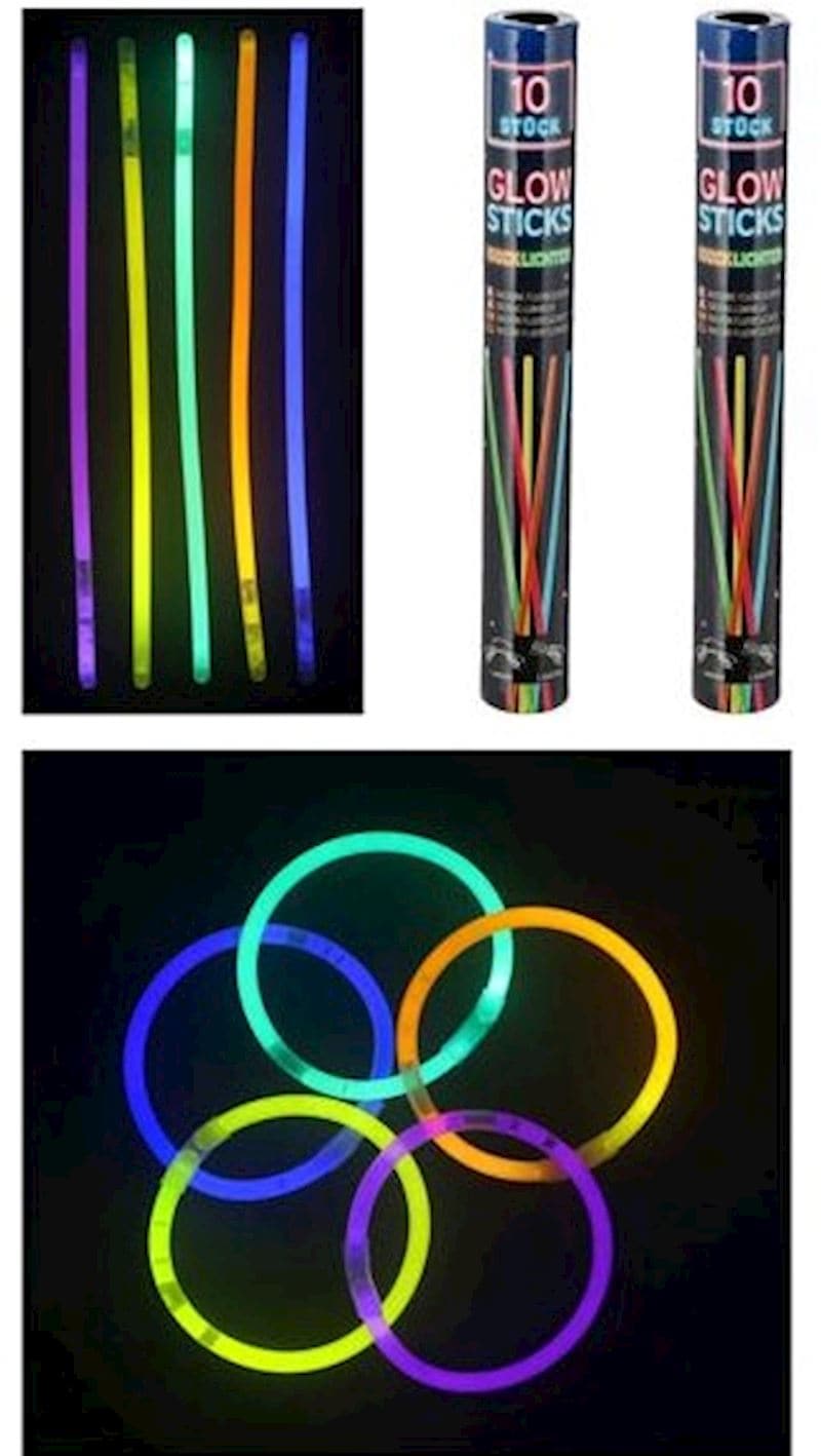 Dose mit 15 Knicklichter, sortiert 20cm