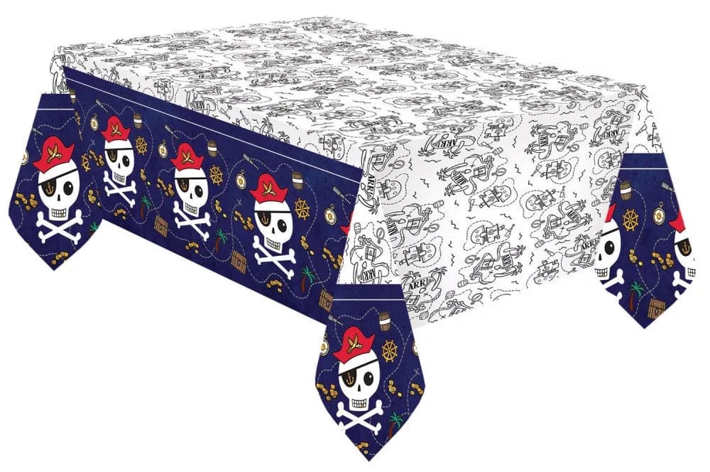 Tischtuch Piraten 120cm x 180cm, Metallic Mix (1 Stk.)