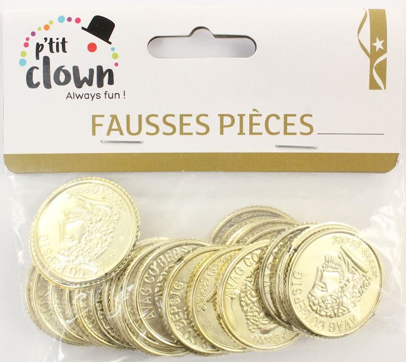 GOLDENE MÜNZEN, SACK À 25 STK. 3CM