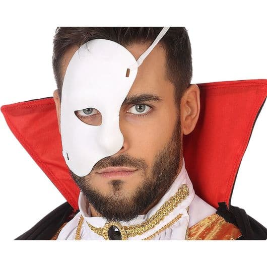 Maske Maskenball, weiss (1 Stk.)