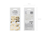 Alphabet Aufkleber 4 cm gold Stickers (52 Buchstaben)