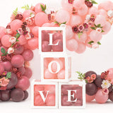 Boxen für Luftballons LOVE 30x30 cm weiß