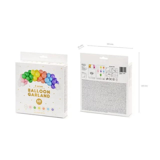 Ballongirlande Rainbow 200cm Metallic Mix
