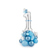 Ballonstrauss 1st Birthday 90cm x 140cm Metallic Blau