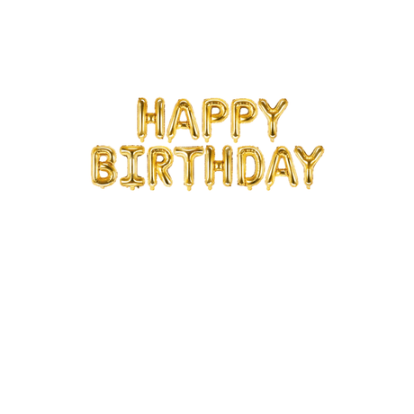 Ballongirlande Happy Birthday 340cm x 35cm Metallic gold (13