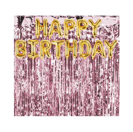 Ballongirlande Happy Birthday 340cm x 35cm Metallic gold (13