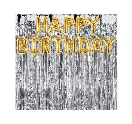 Ballongirlande Happy Birthday 340cm x 35cm Metallic gold (13