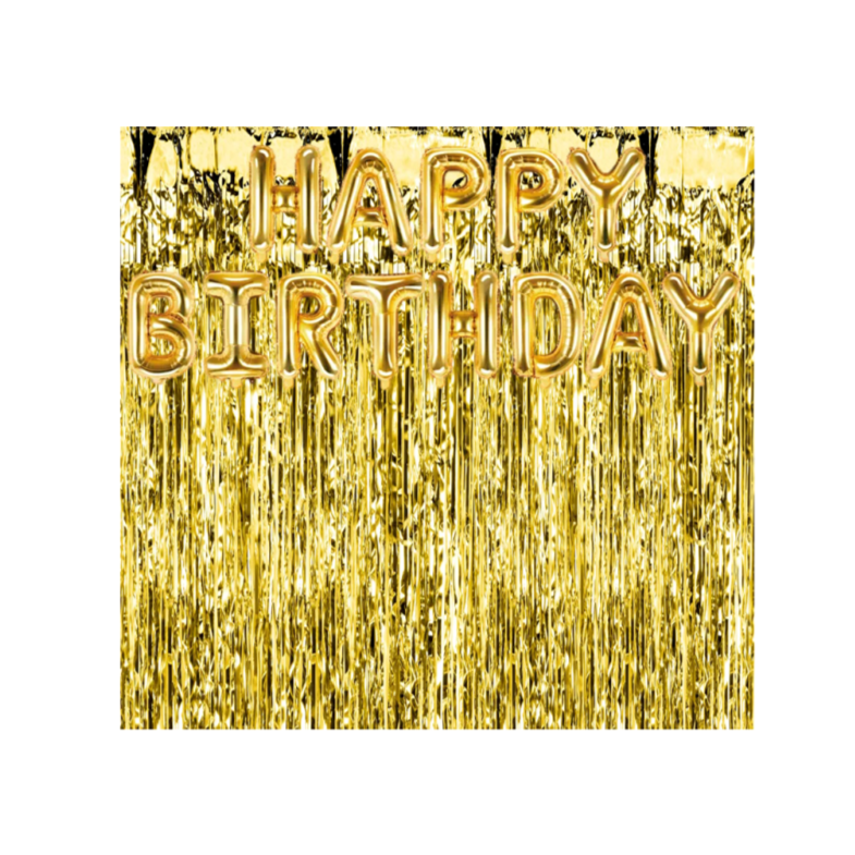 Ballongirlande Happy Birthday 340cm x 35cm Metallic gold (13