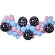 Ballongirlande He or She 2m Metallic Mix