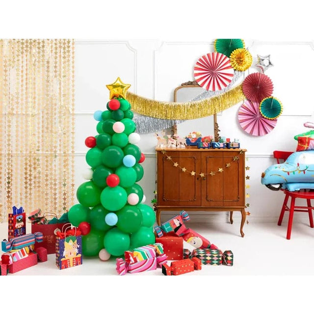 Ballonstrauss Weihnachtsbaum 65cm x 161cm Metallic grün