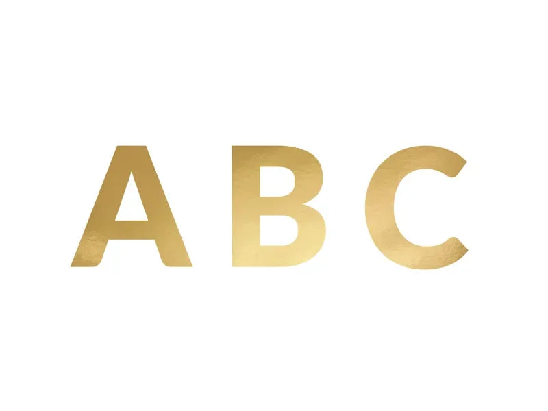 Alphabet-Banner gold 14cm