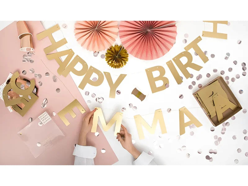 Alphabet-Banner gold 14cm
